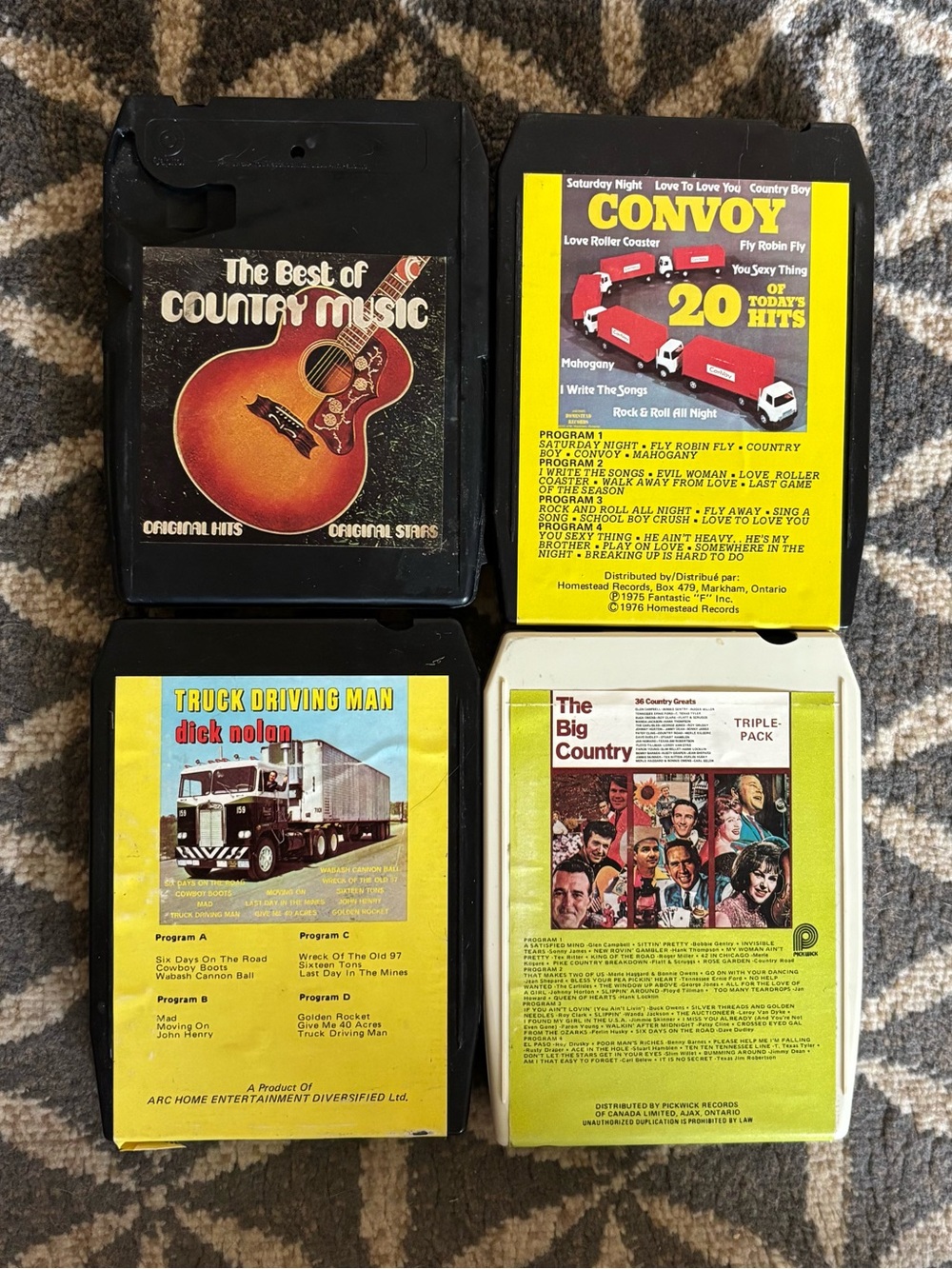 70's Country Music 8-Track Tapes - 4 - Country 8-Track Compilation - 8 Tracks